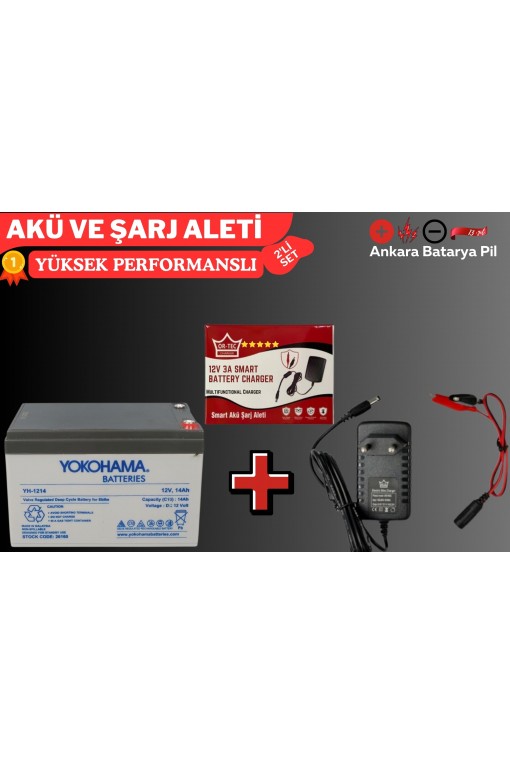 YOKOHAMA 12V 14 AH VE 3 AMPER AKÜ ŞARJ CİHAZI YOKOHAMA 12V 14 AH VE 3 AMPER AKÜ ŞARJ CİHAZI
